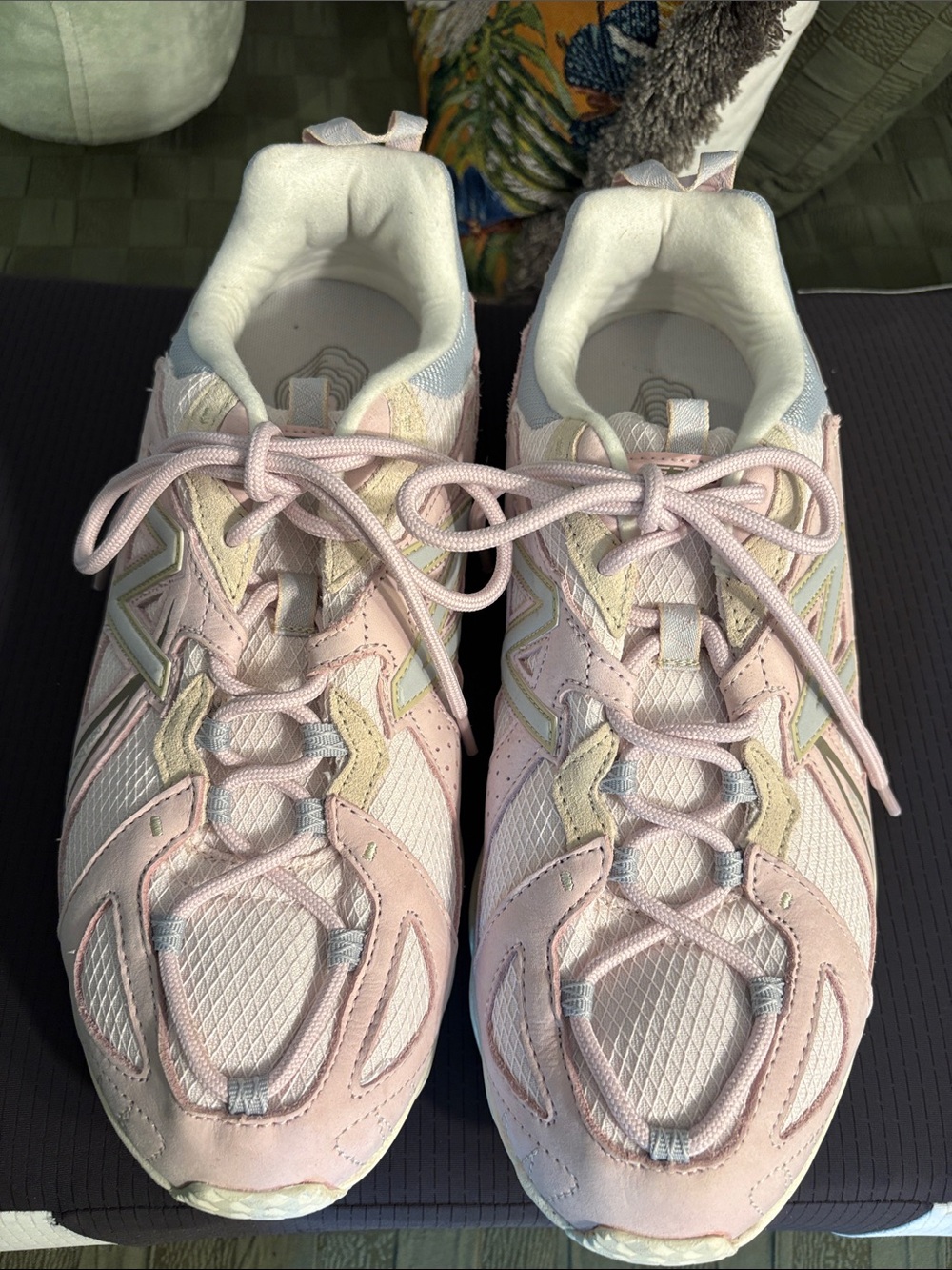 New Balance Women's Pastel Pink & Cream Athletic Sneakers